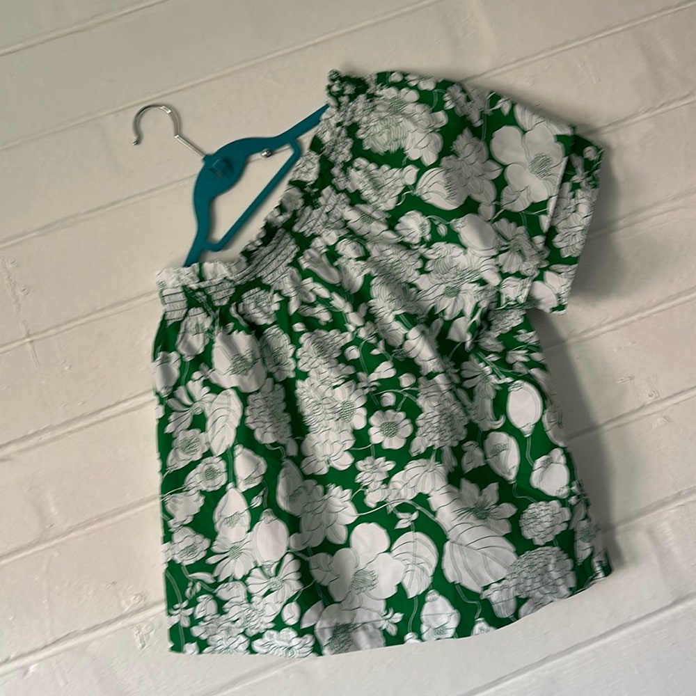 NWT J Crew off one shoulder tropical top Size Small
